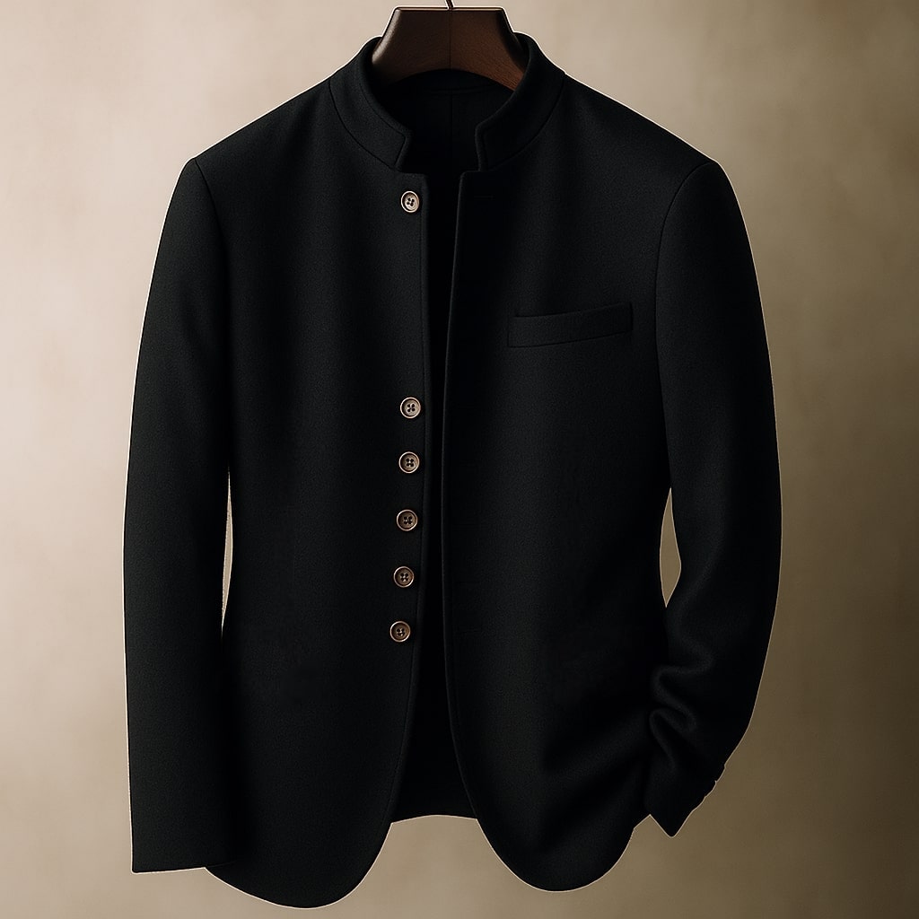 DELAUNAY | Veste en Laine avec Col Droit