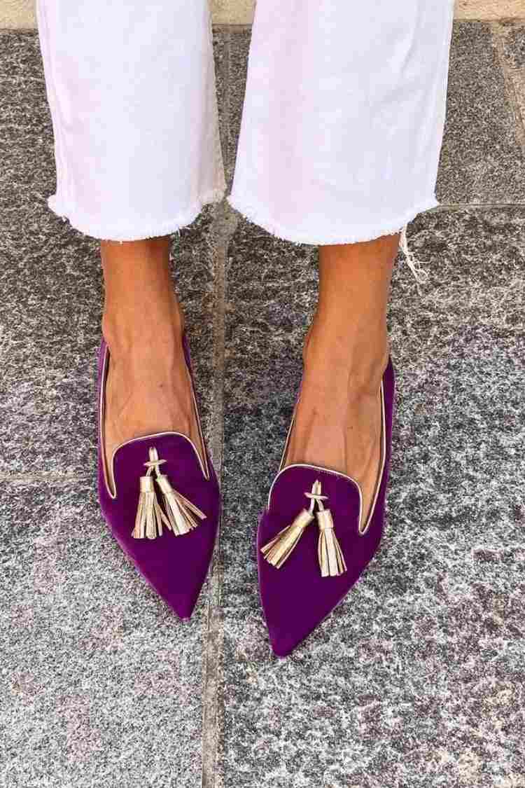 Mocassins Amelie à pompons