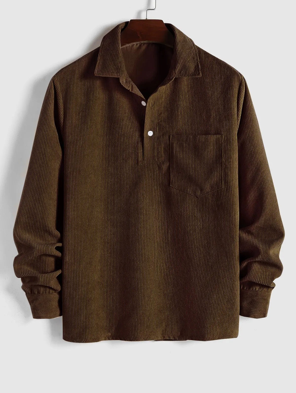 DELAUNAY | Chemise Manches Longues Demi-Boutons pour Homme