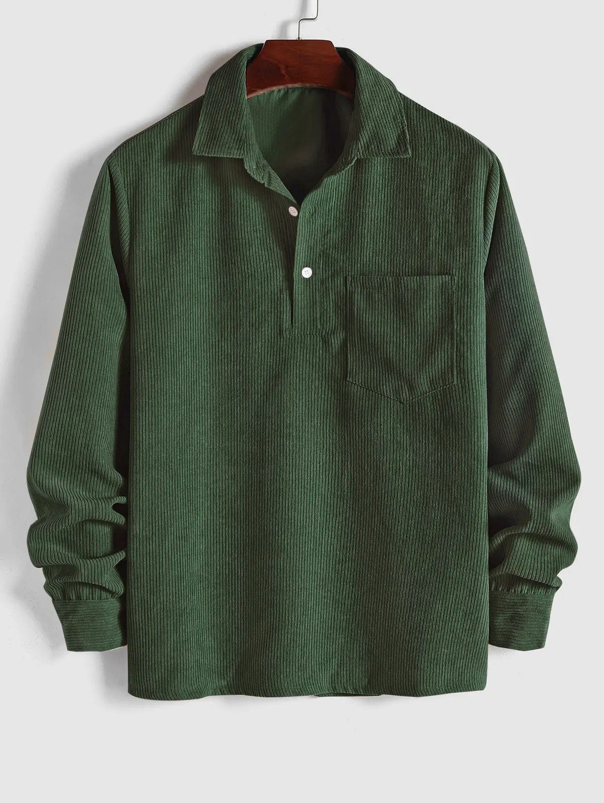 DELAUNAY | Chemise Manches Longues Demi-Boutons pour Homme