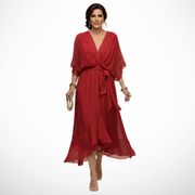 DELAUNAY | Robe en chiffon à décolleté V