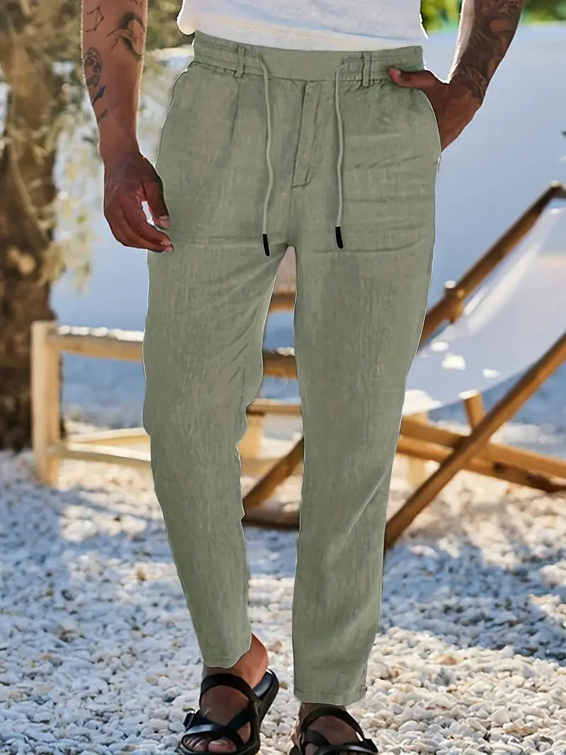 DELAUNAY | Pantalons Larges en Lin avec Cordon
