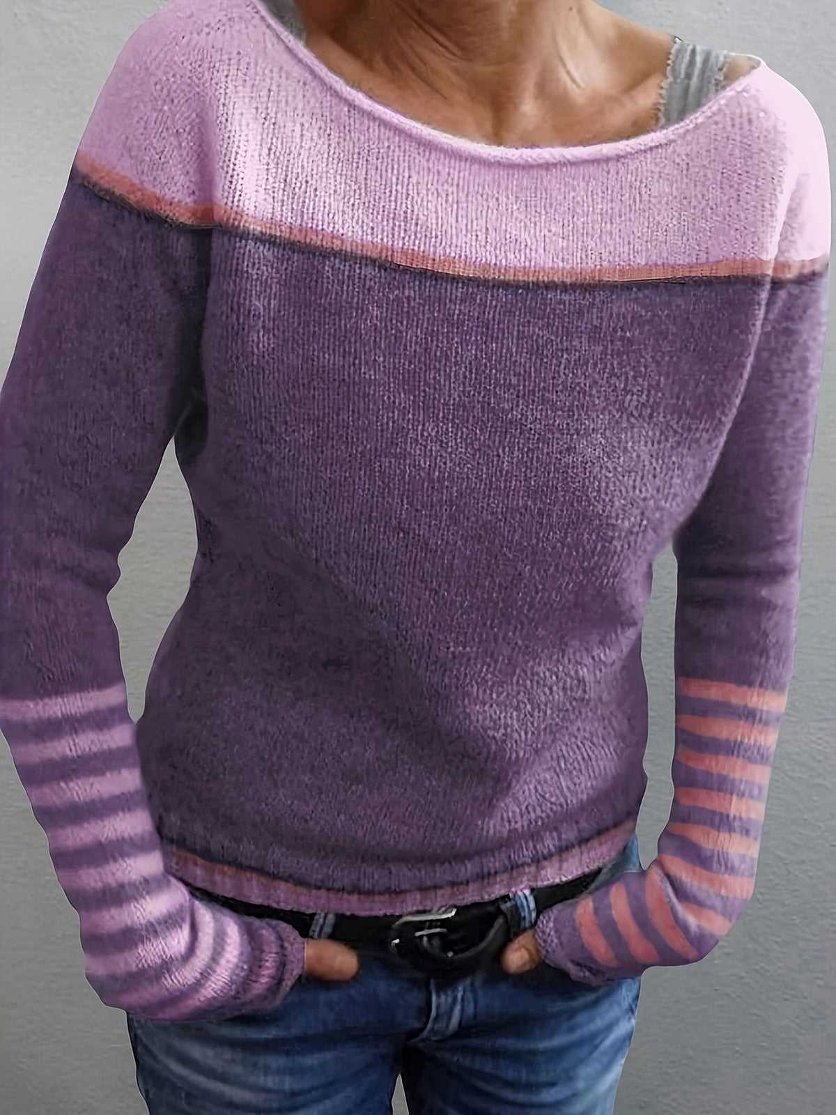 DELAUNAY | Pull Col Bateau Rayé Aveline