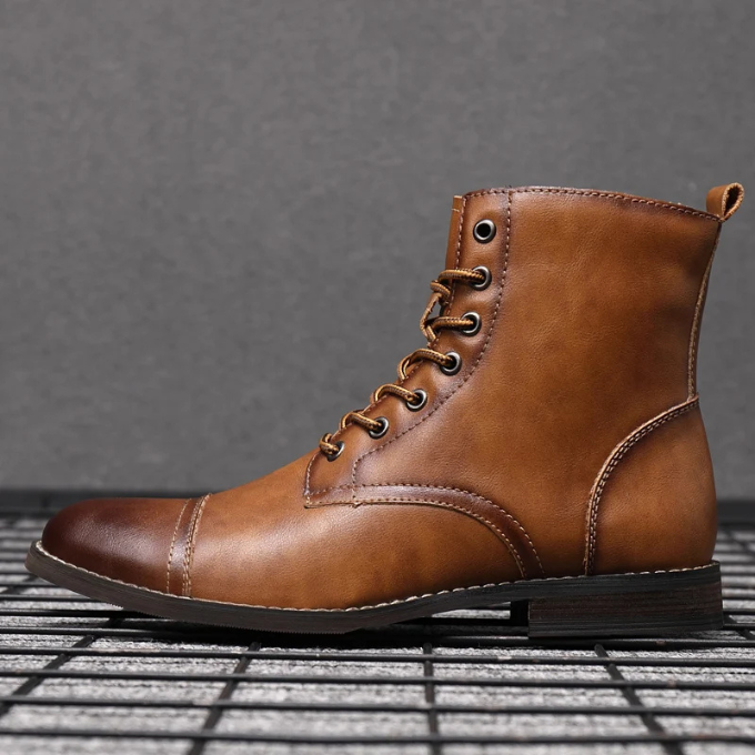 DELAUNAY | Bottes de Ville Brunies pour Homme