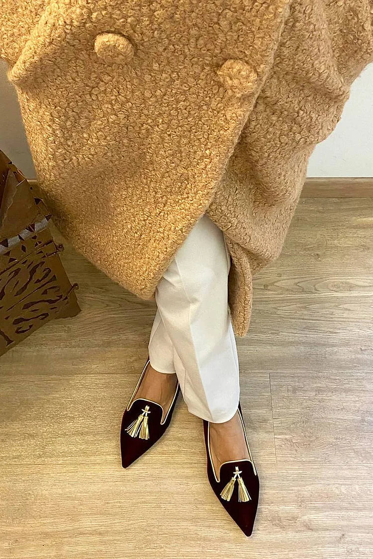 Mocassins Amelie à pompons