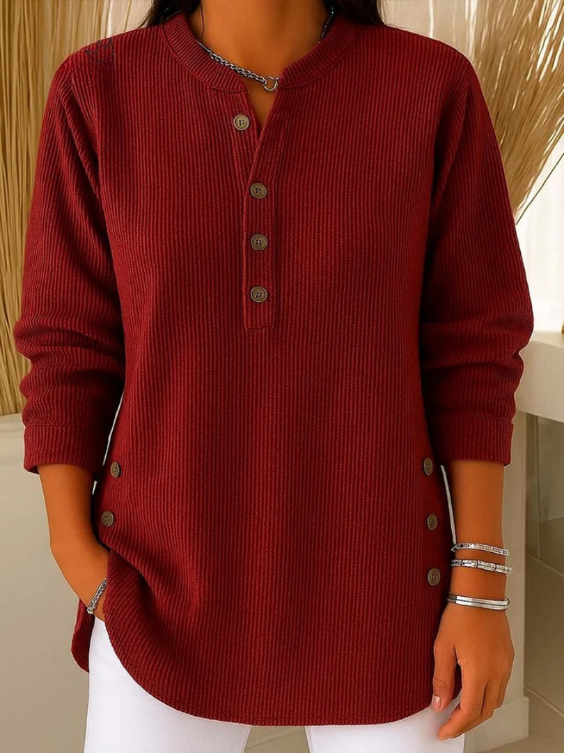DELAUNAY | Tunique Henley Côtelée Sylvie