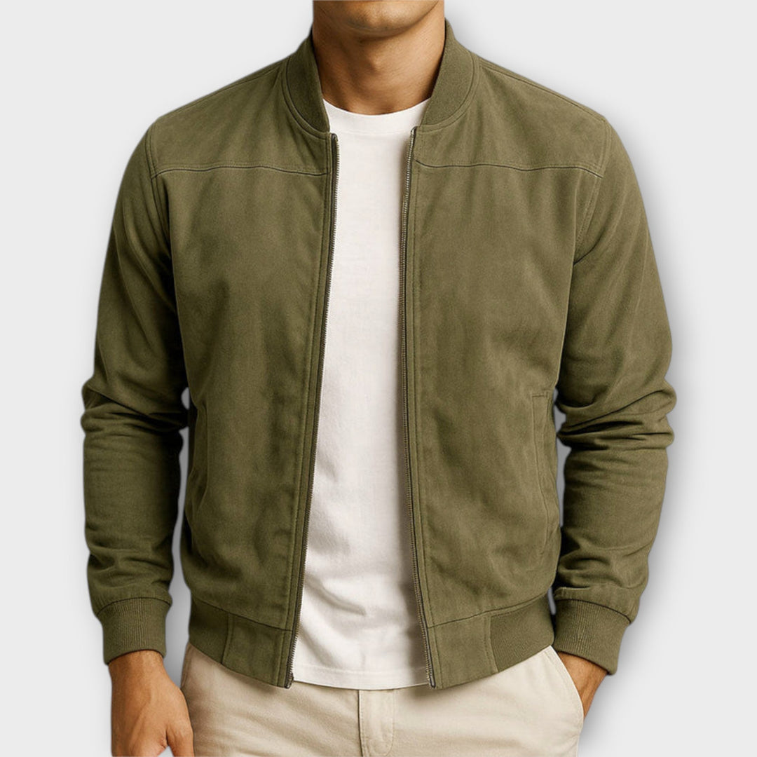Delaunay | VESTE BOMBER EN CUIR SUEDE HOMME