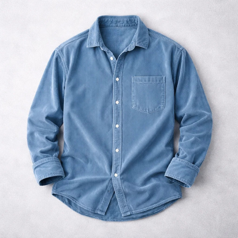 DELAUNAY | Chemise Classique en Velours Côtelé pour Hommes