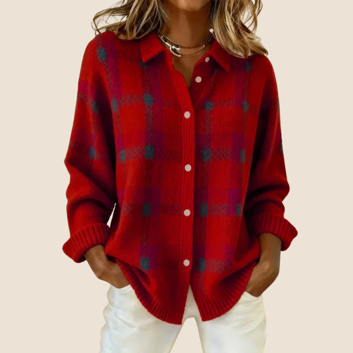 Delaunay | Veste-Chemise en Maille à Carreaux Florence