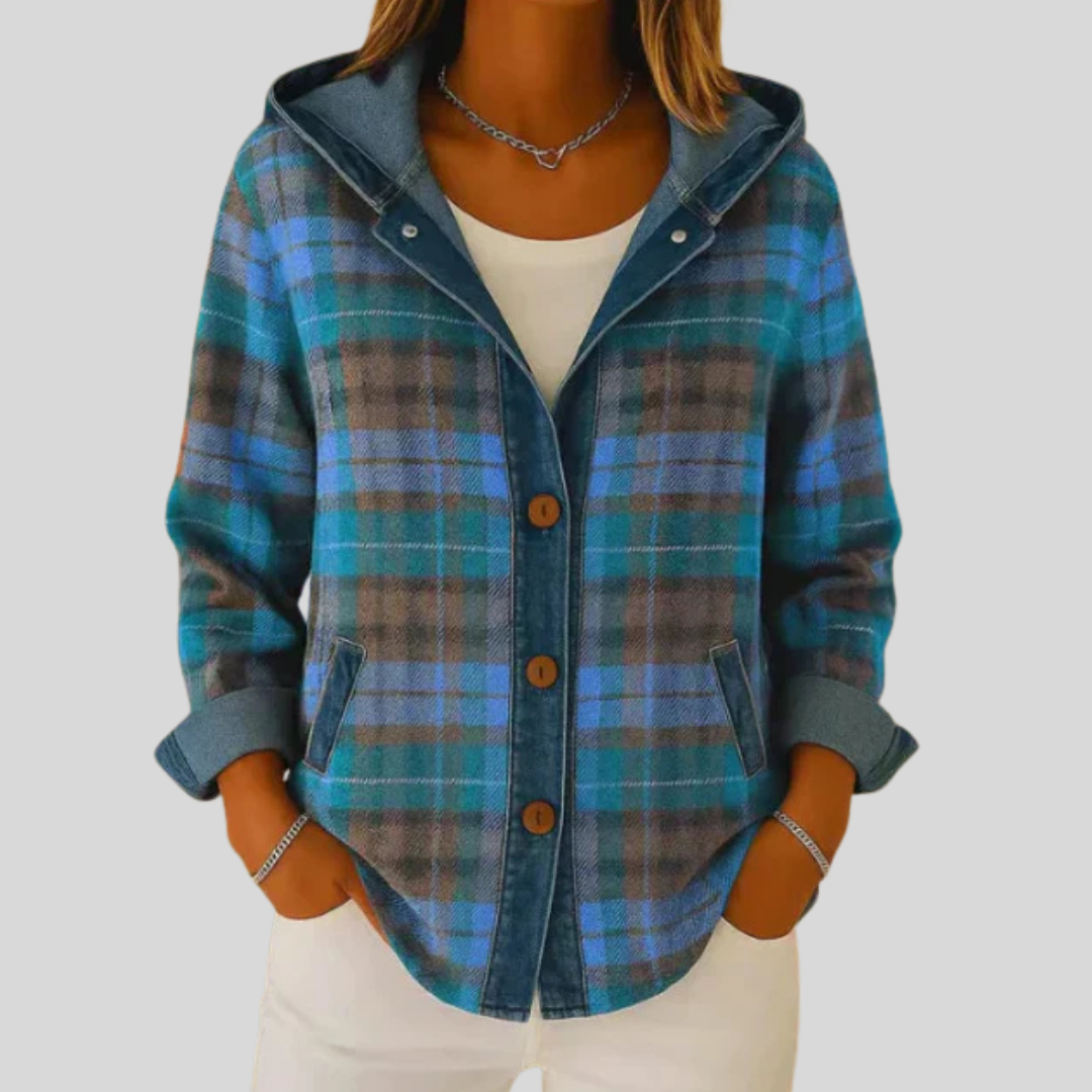 Hildred™ | Chemise-veste à capuche à carreaux