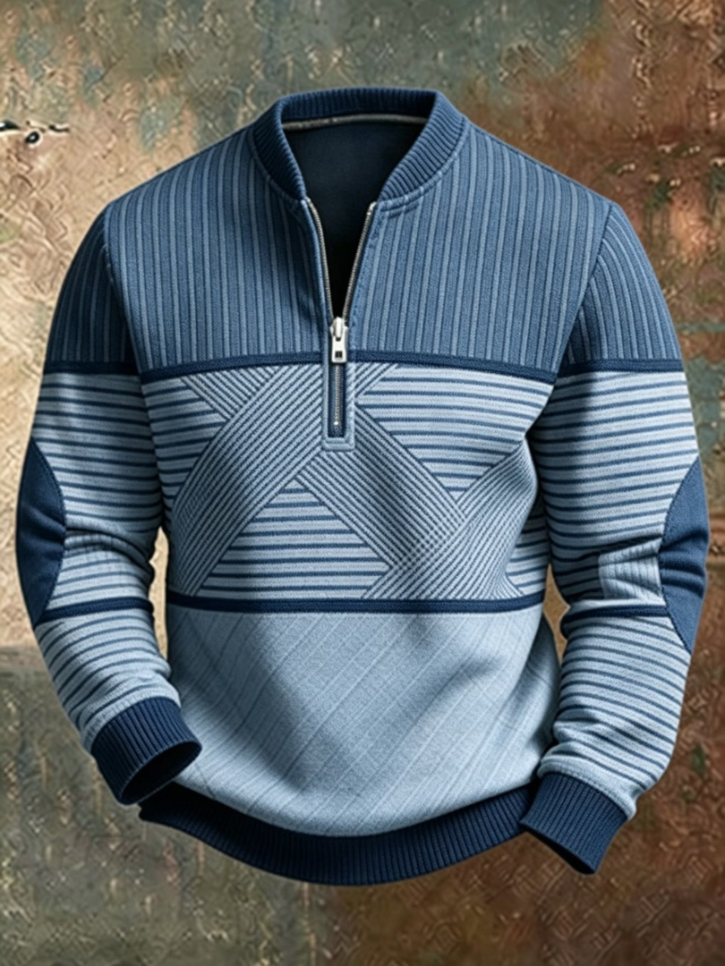 Viktor | Pull Homme Élégant avec Demi-Fermeture Éclair