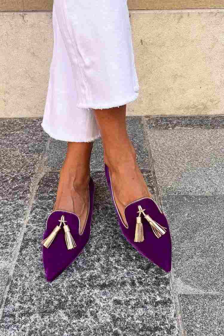 Mocassins Amelie à pompons