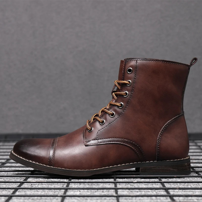 DELAUNAY | Bottes de Ville Brunies pour Homme