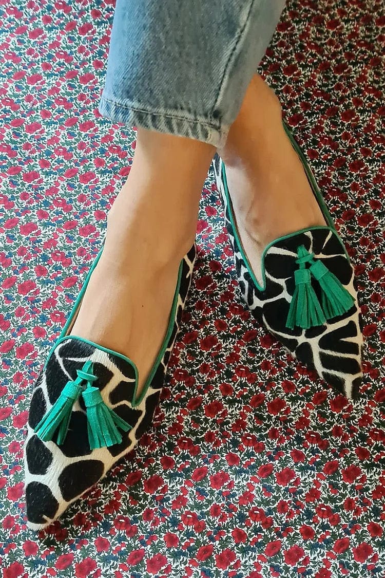 DELAUNAY | Mocassins Pointus Imprimé Animalier Mathilde