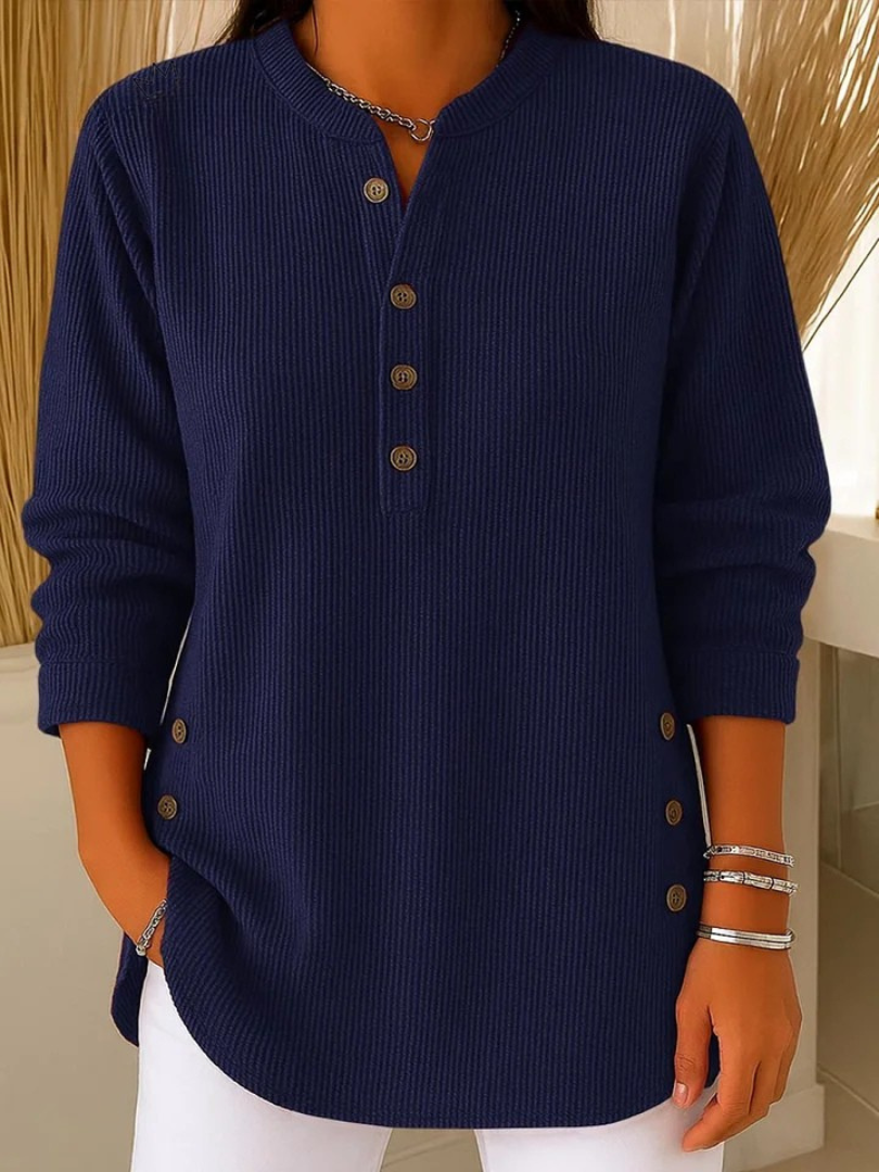 DELAUNAY | Tunique Henley Côtelée Sylvie