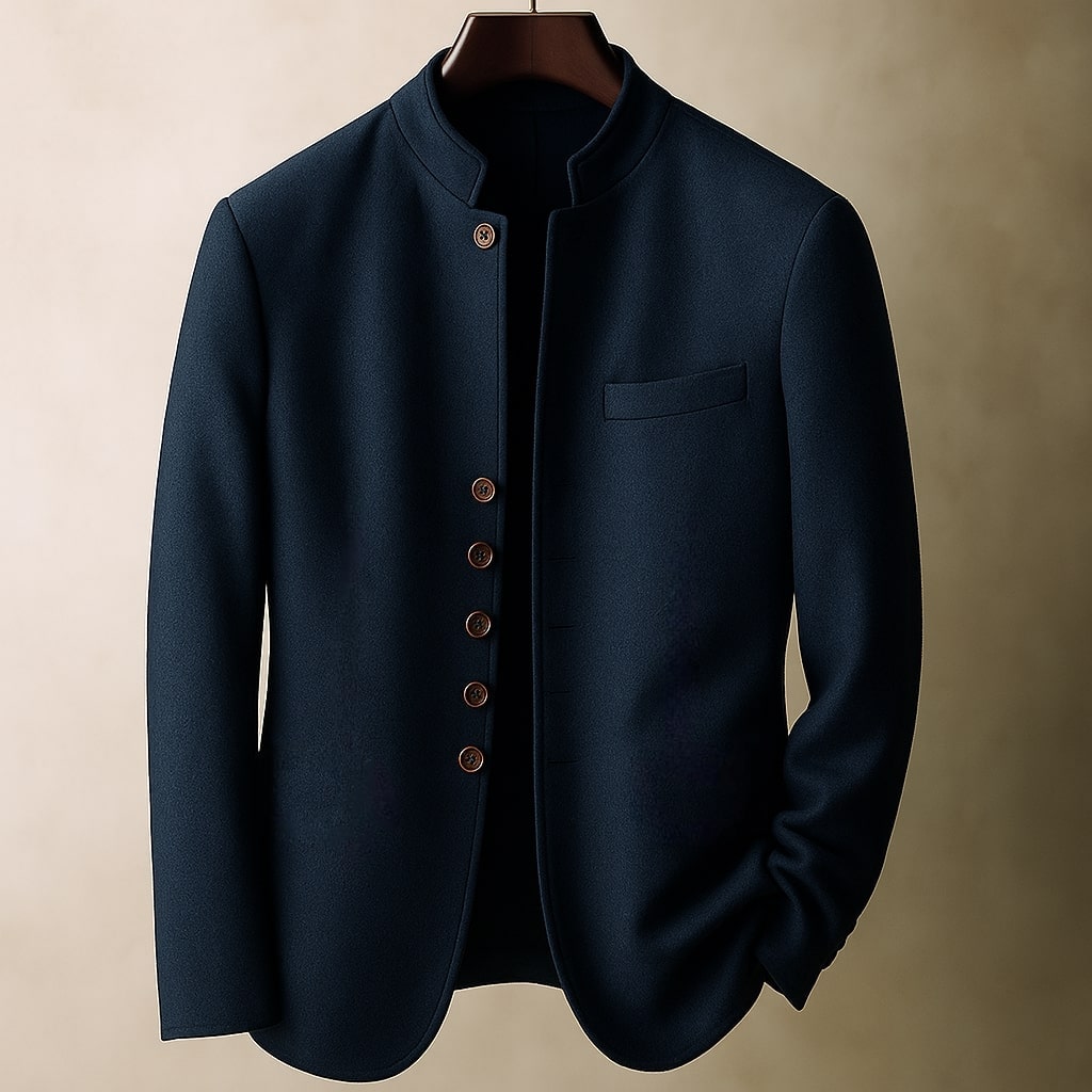 DELAUNAY | Veste en Laine avec Col Droit