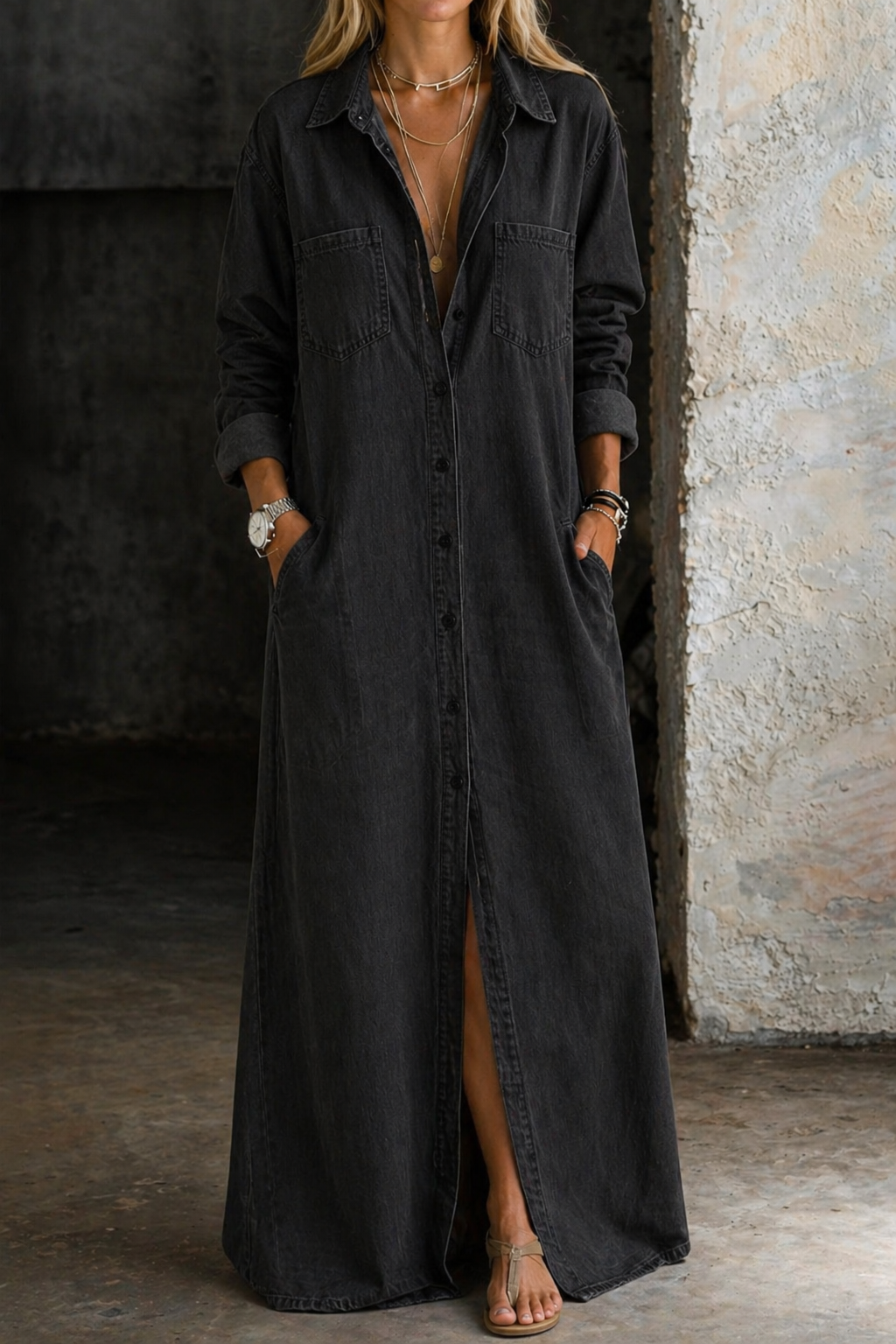 Andrea | Robe Chemise Boutonnée