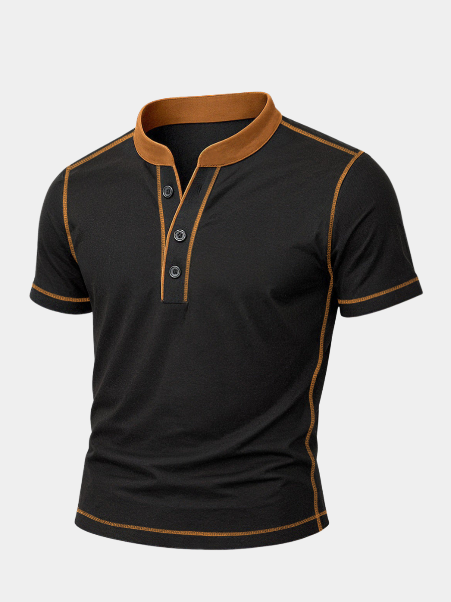 DELAUNAY | Chemise Henley avec Bord Ember