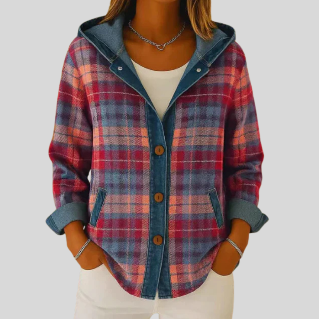 Hildred™ | Chemise-veste à capuche à carreaux