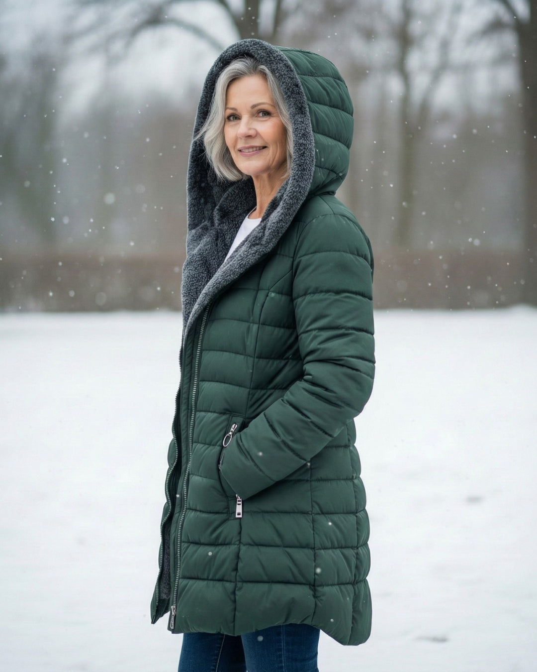Clair | Manteau Matelassé à Doublure Polaire