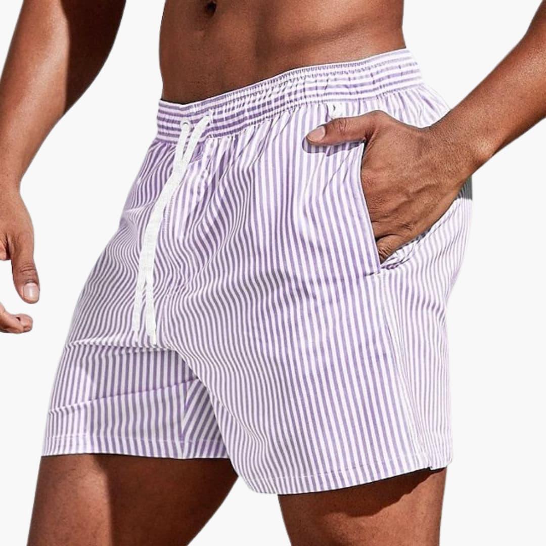 DELAUNAY | Short de Bain Rayé Lucas