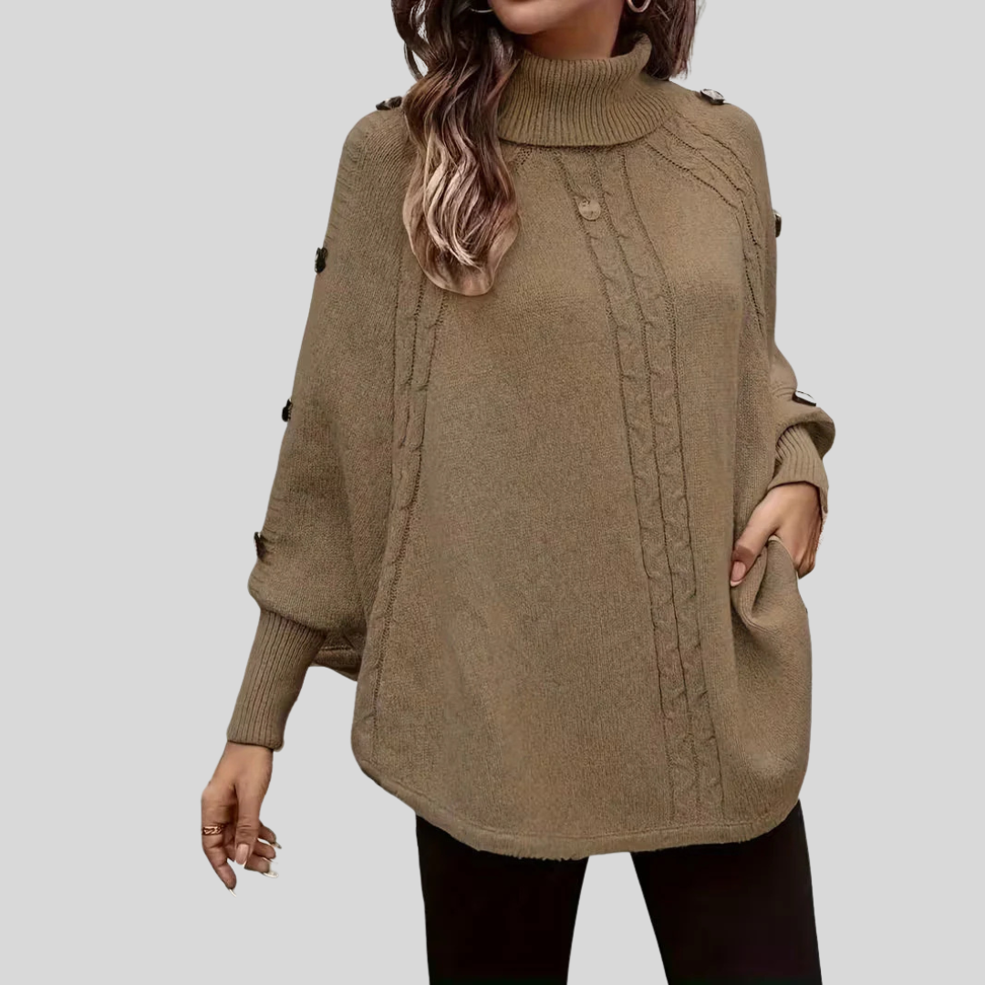 Norelle™ | Pull à col roulé en maille torsadée