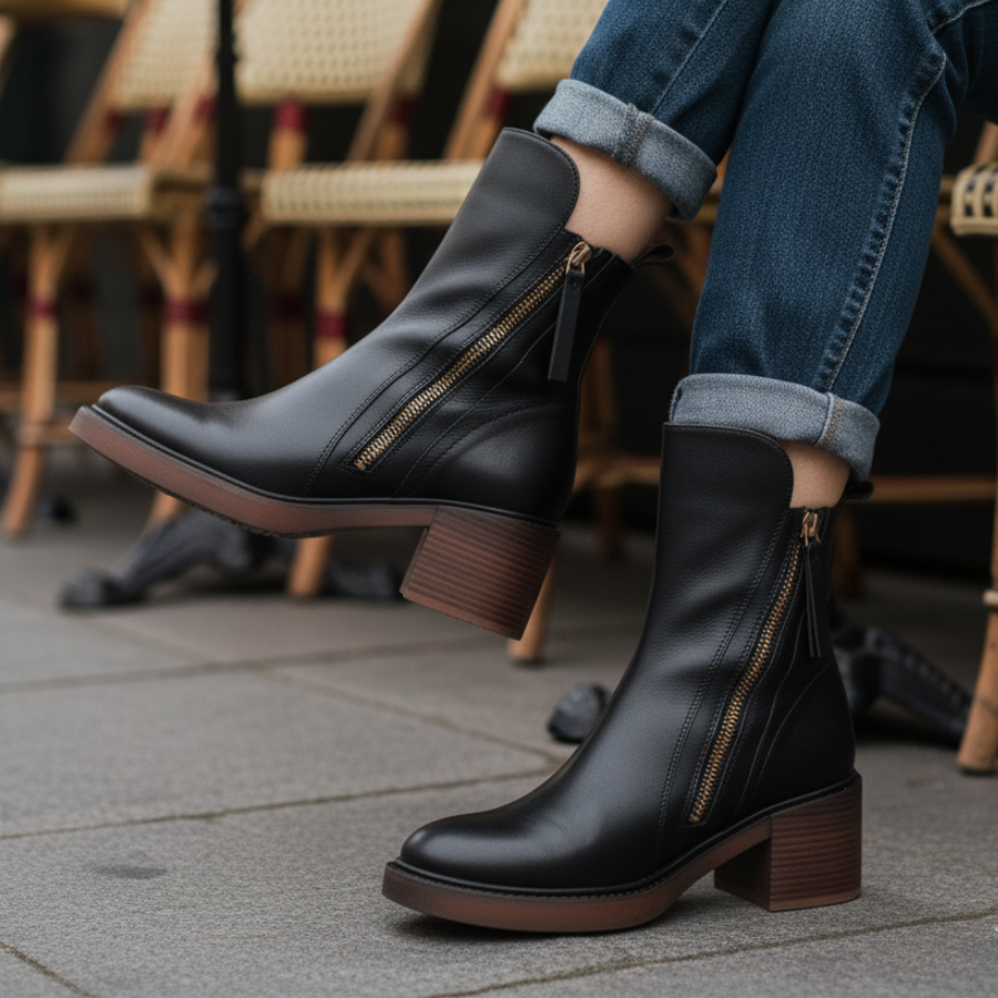 Delaunay | Bottines Zippées Talon Confort Isabelle