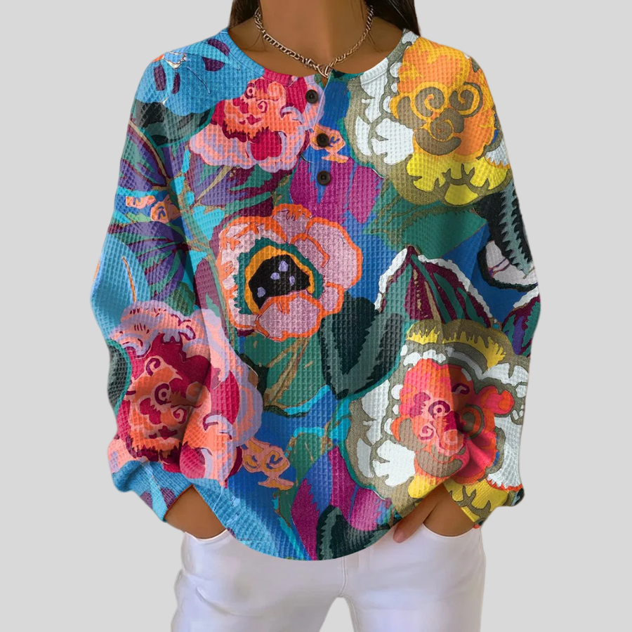 Adorna™ | Sweat floral coloré