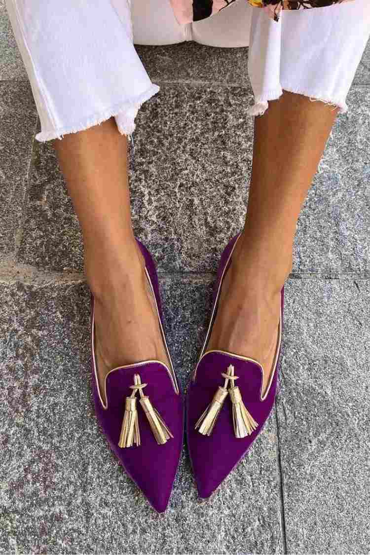 Mocassins Amelie à pompons