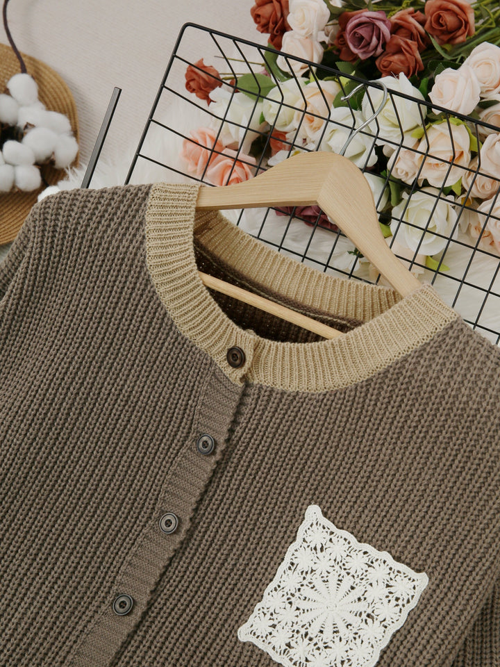 Delaunay | Cardigan Long Poche Dentelle Claire