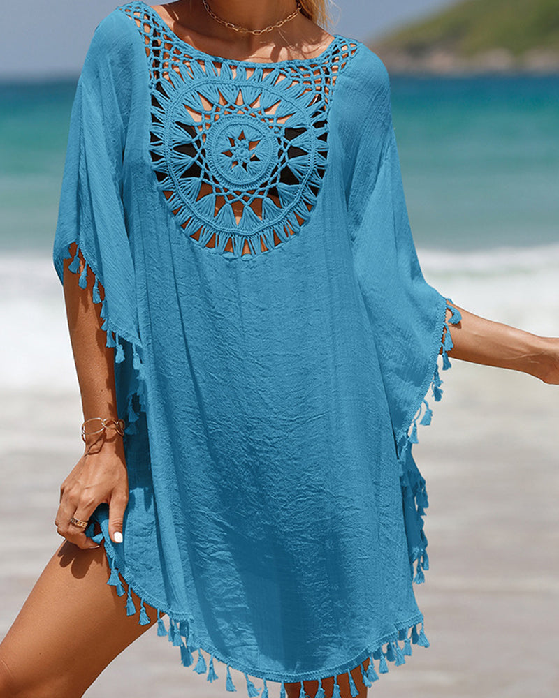 DELAUNAY | Couverture de plage avec pompons Nora