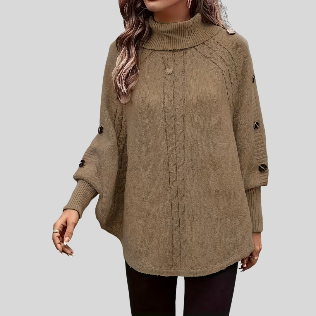 Norelle™ | Pull à col roulé en maille torsadée