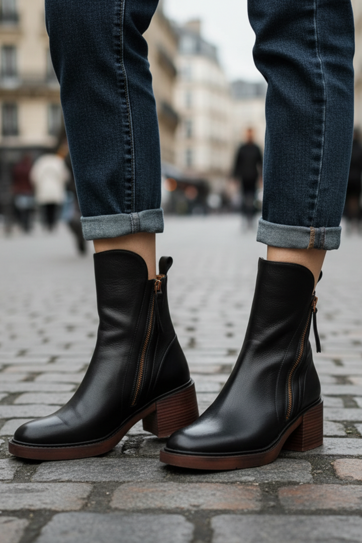 Delaunay | Bottines Zippées Talon Confort Isabelle