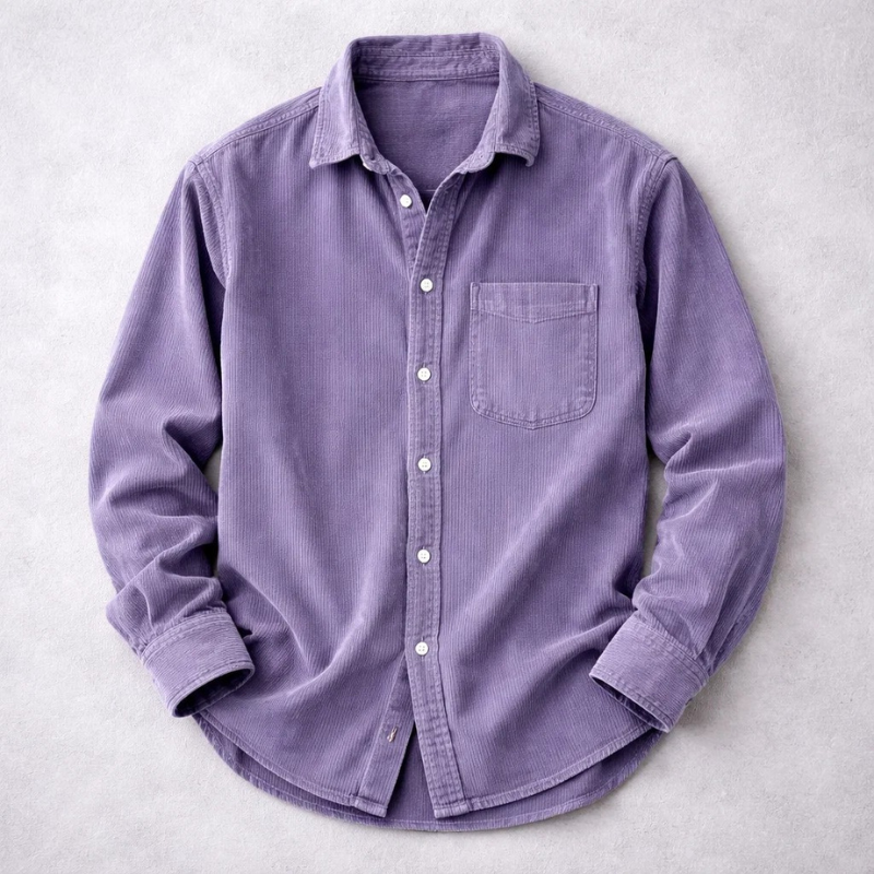 DELAUNAY | Chemise Classique en Velours Côtelé pour Hommes