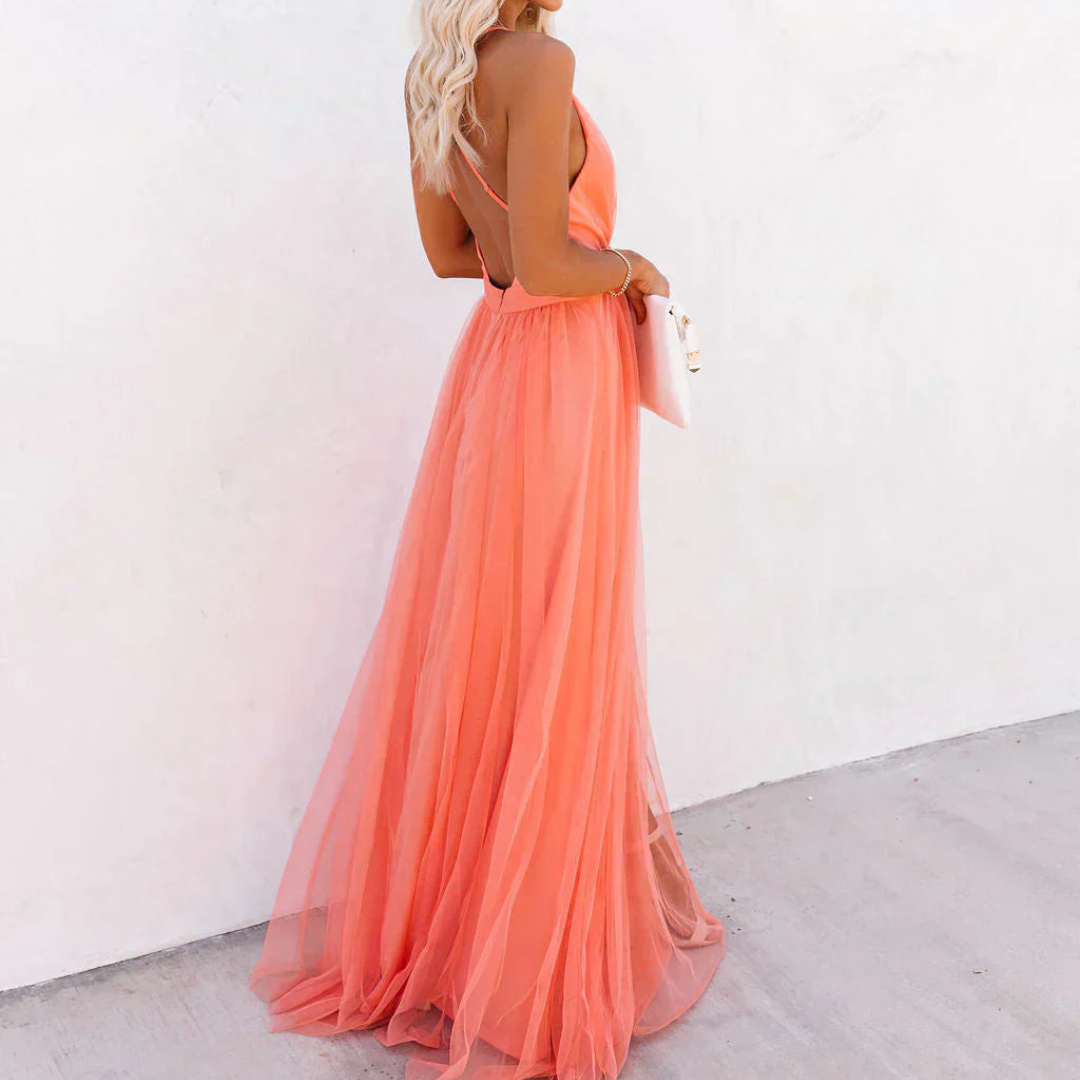 DELAUNAY | Robe Maxi Lumière Corail