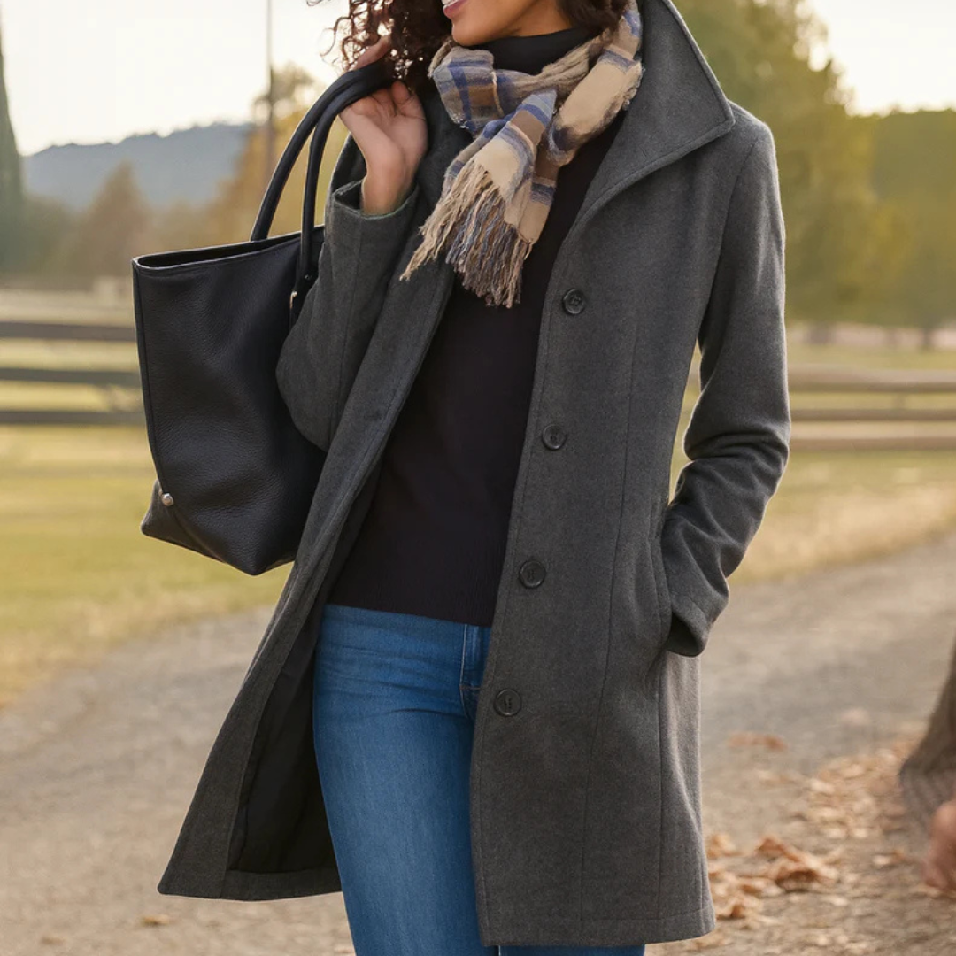 DELAUNAY | Manteau Classique Boutonné Pauline