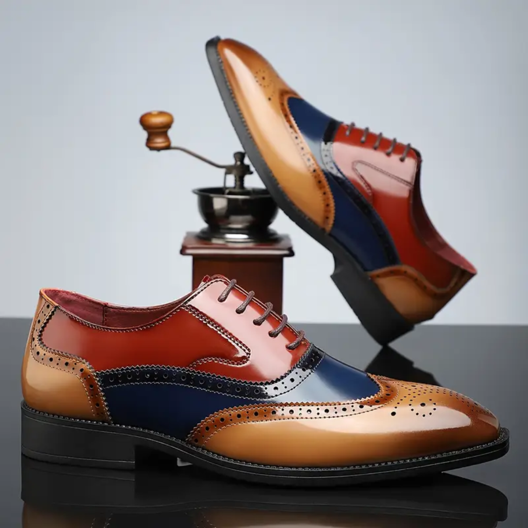 Rene | Brogue wingtip classique en cuir