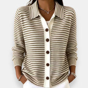 DELAUNAY | Cardigan Rayé à Boutons Camille