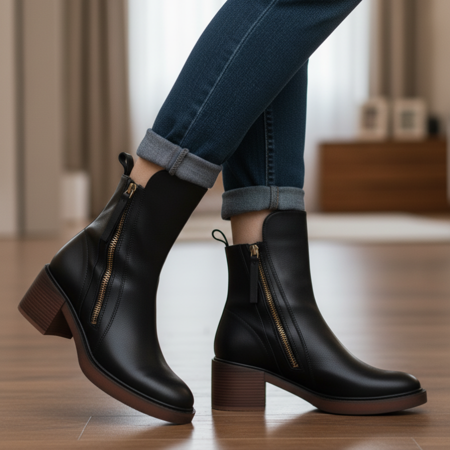 Delaunay | Bottines Zippées Talon Confort Isabelle