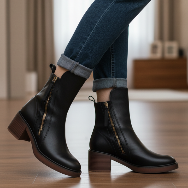 Delaunay | Bottines Zippées Talon Confort Isabelle