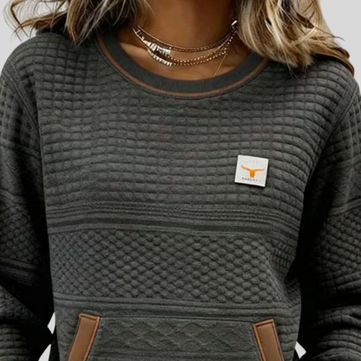 Noelle™ | Sweat col rond colorblock