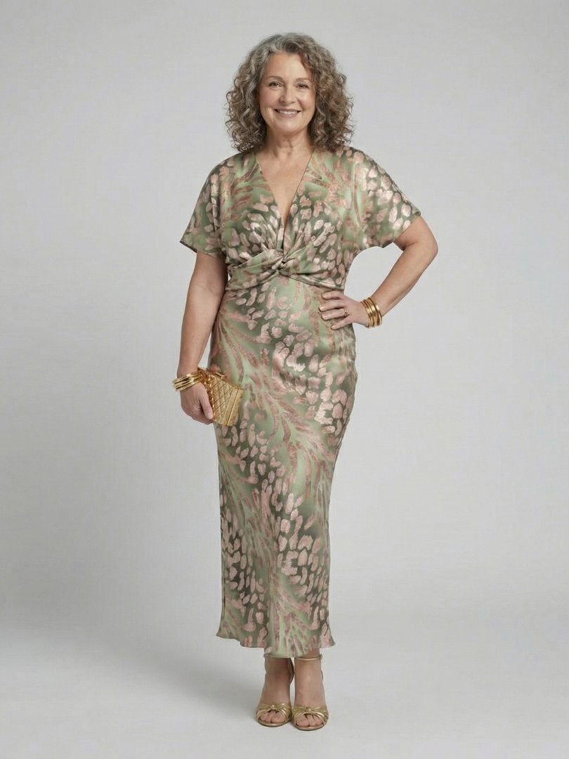 Delaunay | Robe Midi à Imprimé Abstrait Coralie