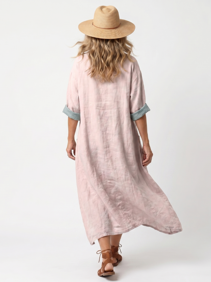 Delaunay | Robe Midi Brodée à Poches Mathilde
