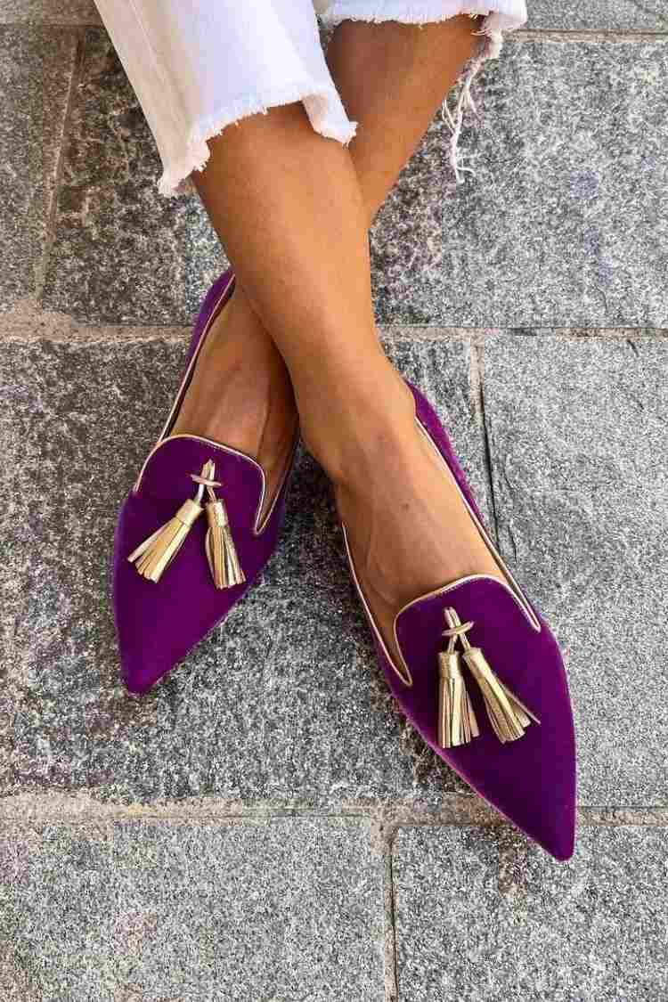 Mocassins Amelie à pompons