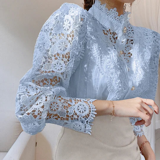 Delaunay | Chemise à manches longues avec dentelle et détails Tove
