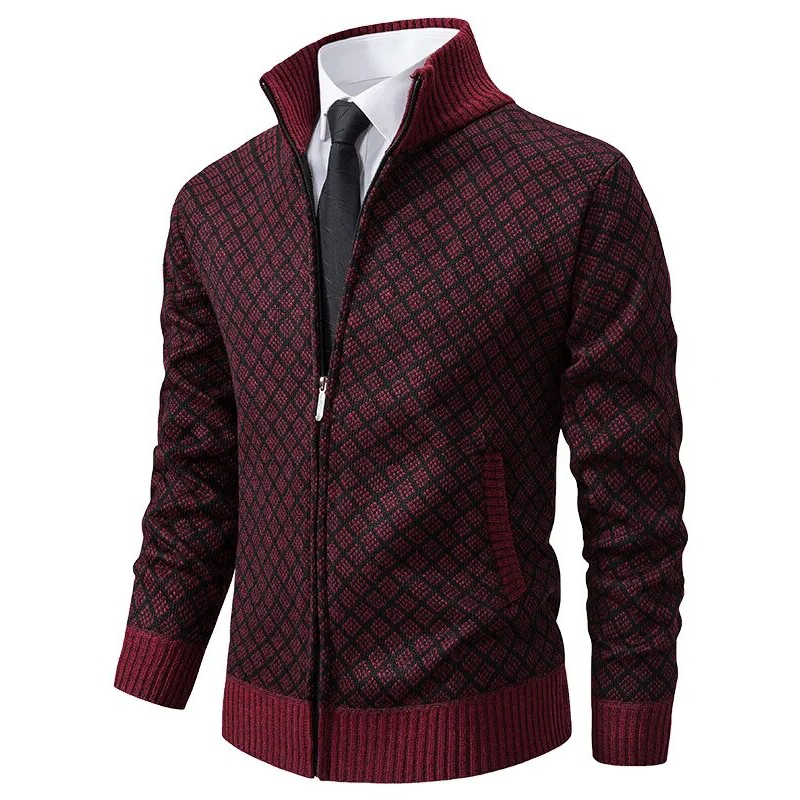 Corné Gilet en Maille Homme avec Fermeture Éclair