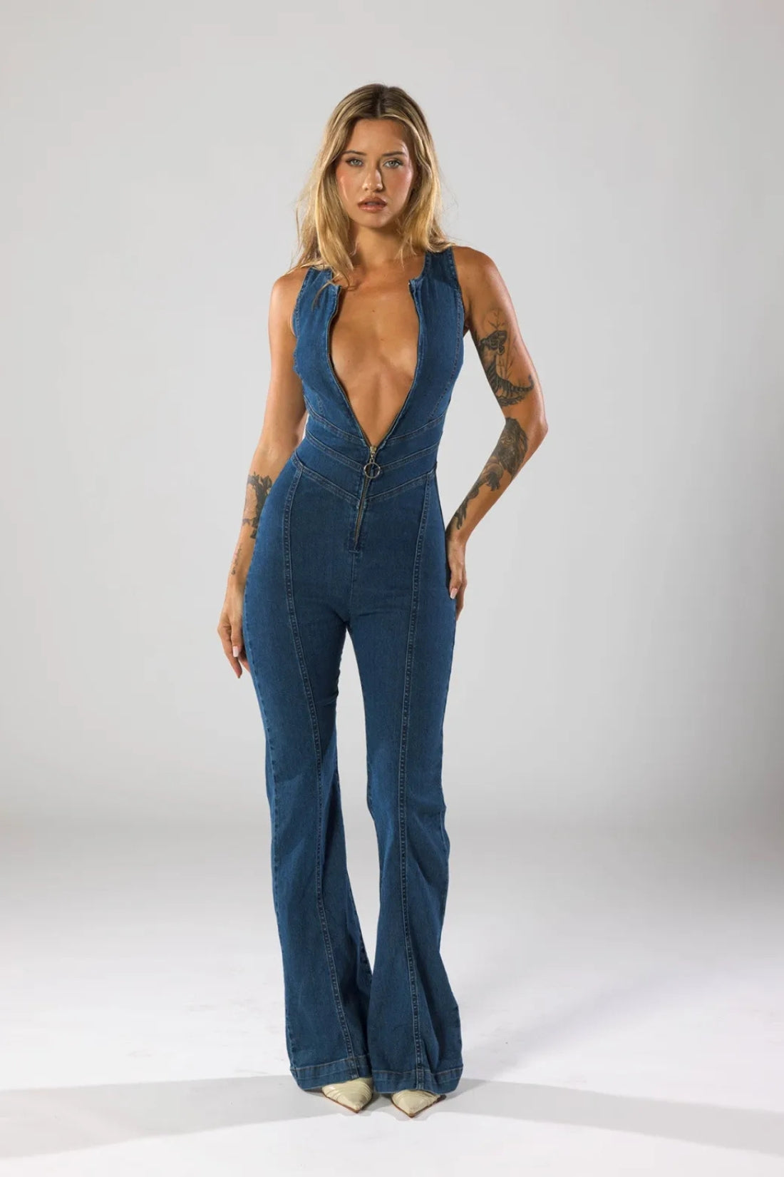 DELAUNAY | Combinaison en Denim Élégante