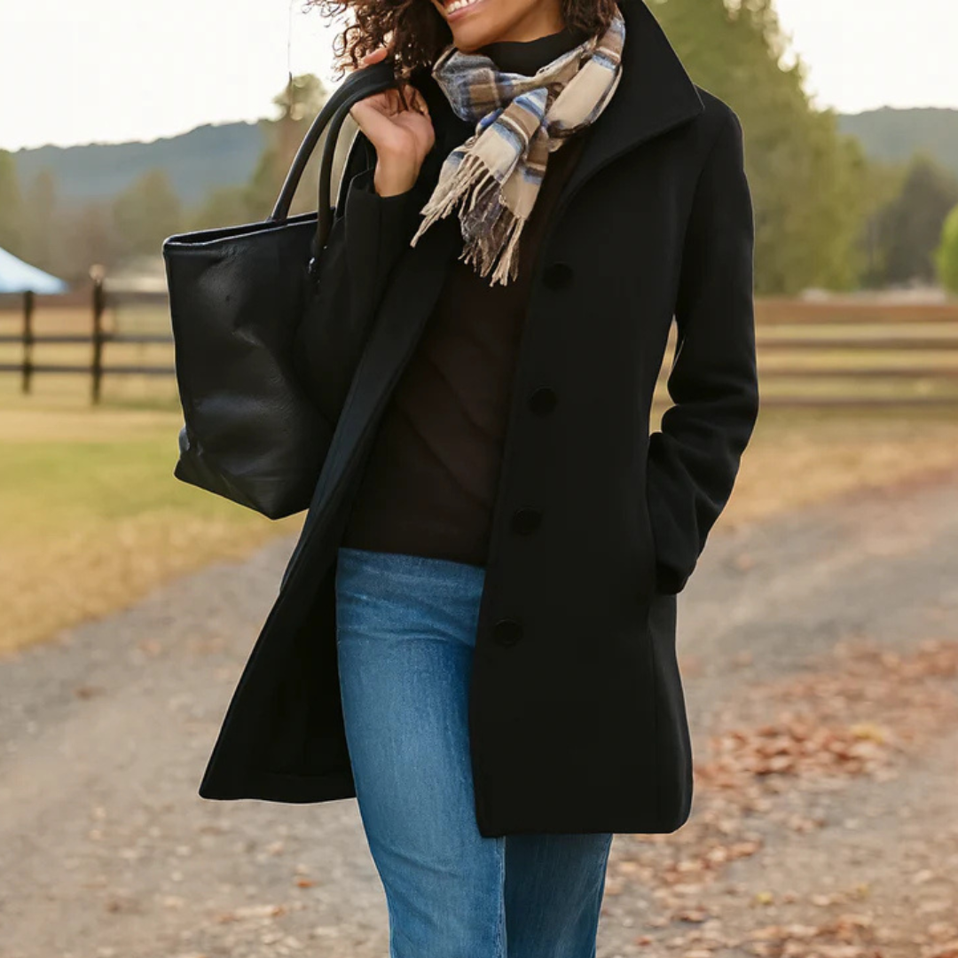 DELAUNAY | Manteau Classique Boutonné Pauline