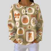 Tawnie™ | Sweat à motifs citrouilles et nœuds