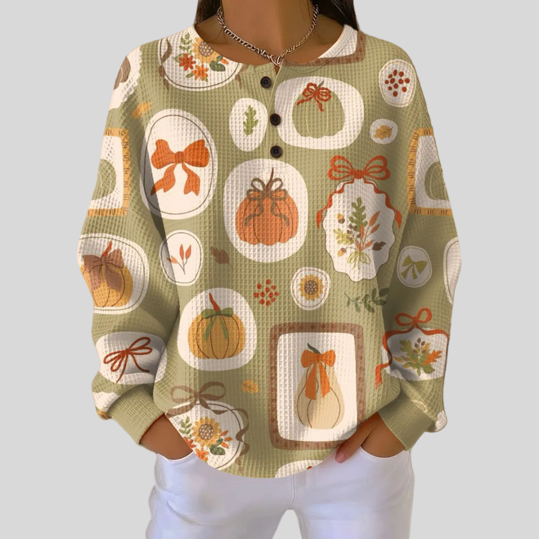 Tawnie™ | Sweat à motifs citrouilles et nœuds